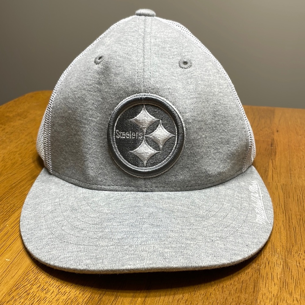 Gray Mitchell & Ness Steelers Hat